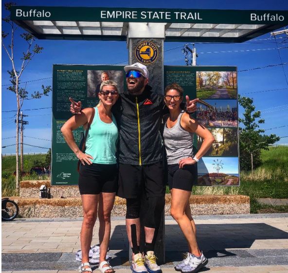 Ken Burke finishes his run in Buffalo